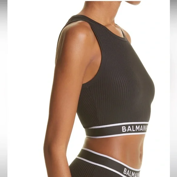 BALMAIN**Black Crop Top***F36 US 4 NWT!!! SOLD OUT!!! - Picture 5 of 9